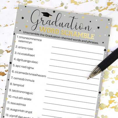 2026 Graduation Party Game - Word Spelling Game For Teens And Adults