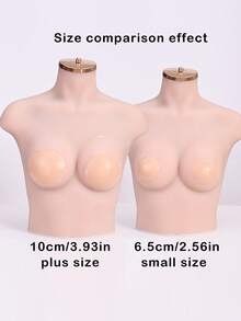 2-10 Peças Fita Adesiva Silicone para Levantar o Busto, Adesivos Protetores de Mamilos, Sutiã Invisível Reutilizável Sem Alças e Sem Costas, Pétalas para Vestidos Decotados, Casamentos, Festas, Baile de Formatura - Multicolorido - Visão 11