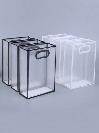 20/1 حقيبة يد للنساء، حقيبة تخزين محمولة للسفر، حقيبة هدايا شفافة مقاومة للماء من البي في سي، حقيبة عطلة نهاية الأسبوع للجنسين، حقيبة أدوات التجميل للنساء، حقيبة هدايا شاي الحليب، حقيبة حفلة العطلات، حقيبة هدايا قابلة لإعادة الاستخدام