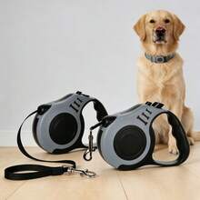 1pc 3M/5M Pet Retractable Leash, Bone Shaped Dog Running Walking Leash,Automatic Adjustable Pet Leash,Suitable For Small Medium Dogs - Grey - View 3
