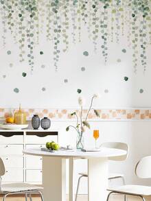 2pcs Removable Rattan Vine Leaf Wall Decor Stickers, Bedroom Wall Art Decals - Linglu-lL69188-tYNC-tengyan Ningcui - View 5