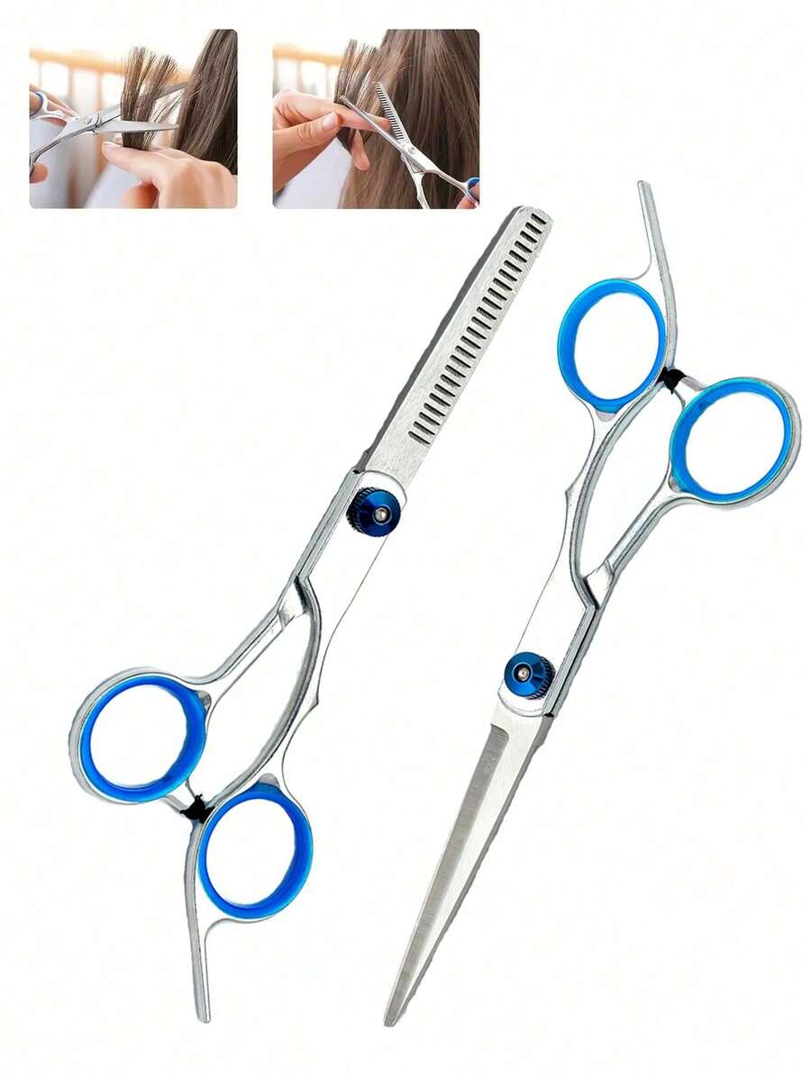 Tijeras de corte de pelo profesionales adecuadas para cortes de pelo y recortes, aptas para salones y uso doméstico, también adecuadas para mascotas. Una opción ideal para cortes de pelo y recortes. - Multicolor - Ver 1