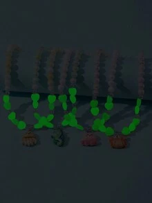 Bộ 4 món dây chuyền mặt dây chuyền hình sinh vật biển dễ thương cho bé gái, đính ngọc trai, thích hợp làm quà tặng dịp lễ, đi học, sinh nhật. - Nhiều màu - Xem 2