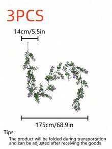 1 件人造曼陀罗藤蔓，适用于餐桌、窗台、卧室、花园篱笆的家居装饰、春夏礼物生日毕业典礼、假植物 - 綠色 - 查看 16