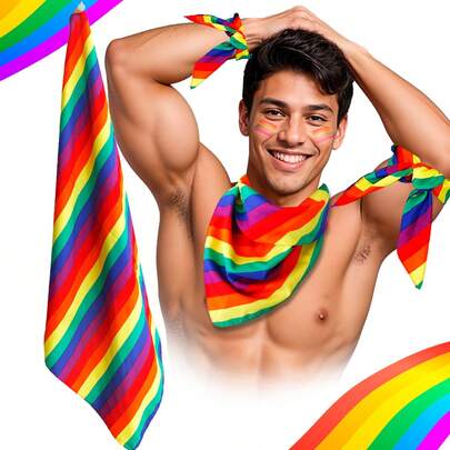 Paliacate Lgbt Bandera Pride Pañuelo Orgullo Gay Arcoiris
