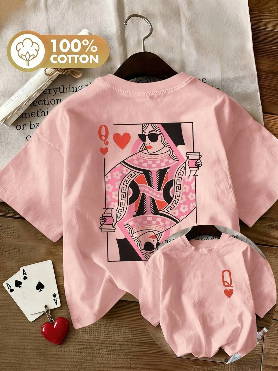 Áo thun nữ tay ngắn cổ tròn màu trơn, dáng rộng, 100% cotton, mềm mại và thoải mái, phong cách thường ngày, thời trang đường phố, họa tiết trái tim đỏ hình quân bài Q vui nhộn, áo nữ, áo thun nữ, áo nỉ nữ, quần áo nữ, trang phục mùa hè thanh lịch, quần áo mùa hè cho nữ, đồ thể thao, áo mùa hè, trang phục mùa xuân cho nữ, áo thun tập gym cho nữ, áo thun cơ bản, áo thun tay ngắn cho nữ, mùa xuân/hè, trang phục lễ hội cho nữ, phong cách Y2K, áo thun mùa thu đông vui nhộn, kỳ nghỉ, bãi biển, thường ngày, trang phục thập niên 90, áo dễ thương, trang phục lễ Phục sinh cho nữ, lễ hội hóa trang, mọi mùa, văn phòng/phòng khách/nhà/thể thao ngoài trời/đơn giản, trang phục phương Tây cho nữ, trang phục, áo màu hồng nhạt. - Phấn rôm trẻ em - Xem 1