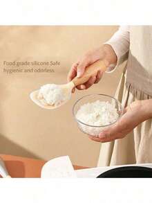 饭勺 不粘立式饭勺 厨房用具 木柄立式饭勺 厨房烹饪用铲 - 查看 3