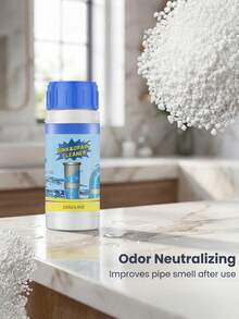 Drain Cleaner - Dissolves Toilet, Sink, Bathroom Clogs, Removes Kitchen Grease, Effectively Improves Pipe Odor - Powdery - View 4