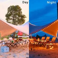 1 PC [Solar LED String Lights] Solar Powered LED String Lights, 20 LED Beads, 196.85" Bubble Globe Fairy Lights, Outdoor, For Garden Patio Decor, With Solar Battery Nickel Technology - Solar Bubble Ball - View 6