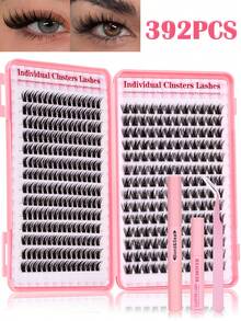 Bộ dụng cụ nối mi 1288/560/392/336 sợi, bộ tự làm nối mi, từng sợi mi riêng lẻ, bao gồm mi giả, keo dán, dung dịch tẩy, nhíp, bộ tự làm nối mi, mi cong tự nhiên nhẹ, mỏng và nhẹ, thích hợp sử dụng hàng ngày, du lịch, cho người mới bắt đầu, đám cưới, hẹn hò, tiệc tùng, ngày lễ. - màu đen - Xem 11