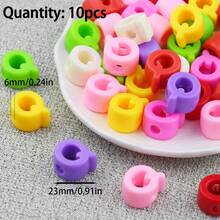 10 hạt acrylic có lỗ ở giữa, hạt chữ cái, dùng để làm trang sức DIY, đồ dùng xâu hạt và thủ công. - tự làm lấy - Xem 11