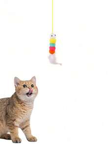 Juguetes para gatos de interior, varitas para gatos con cuerdas elásticas, juguetes interactivos para gatos, artículos esenciales para mascotas - Multicolor - Ver 3