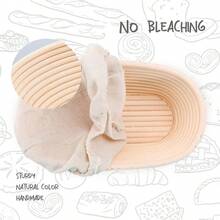 Rổ ủ bột có lưỡi gạt silicon, bộ ủ bột chua hình bầu dục, rổ ủ bánh mì để nướng, dụng cụ làm bánh mì tại nhà, đồ dùng làm bánh. - Nhiều màu - Xem 4