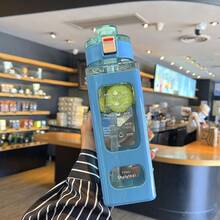 Bình nước thể thao 700ml, cốc có ống hút di động, thích hợp cho các hoạt động ngoài trời, đạp xe và sử dụng tại nhà. - trắng - Xem 9