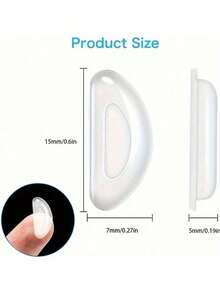 10pcs Soft Silicone Nose Pads - Anti-Slip Enhanced Air Chamber, Fit For All Plastic Frames, Concave-Convex D-Shaped Nose Pads, Eyeglasses Accessories, Odorless Eye Care Accessories - Multicolor 4 - View 6