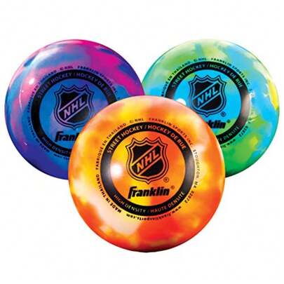 Franklin Sports  Street Hockey Balls - No Bounce Outdoor Street + Roller Hockey Balls - Official Size For Youth + Adult Street Hockey - Assorted Colors - 1 2 3 And 15 Bulk Packs