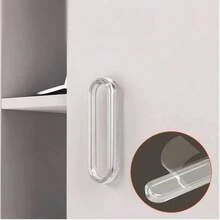 1/4个自粘式橱柜门/抽屉拉手，无需钻孔，透明衣柜推拉门把手 - 透明 - 查看 6