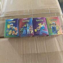 pokemon 55张动漫人物卡片，VSTAR GX EX VMAX 黑/银/金箔卡片，英文/法文/德文/西班牙文动漫游戏卡片，创意桌面游戏卡牌，适合收藏 - 彩色 - 查看 10