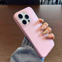 DECOPHONE 粉色哑光软触感手机壳，防震全包保护套，简约透明超薄设计，兼容 17 / 17 Pro / 17 Pro Max - 透粉 - 查看 9