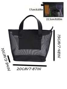 大容量信件和棕榈树图案沙滩化妆包 - 彩色 - 查看 9