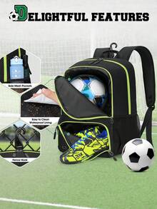 NEWHEY Basketball Backpack Large Basketball Bag With Separate Ball Holder Shoe Compartment Sports Equipment Bag - Multicolor - View 9