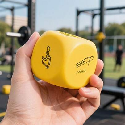 6-Sided Fitness Dice, Fun Workout Dice For Group Training Classes (Push-Ups/Squats/Lunges/Crunches/Jumping Jacks), Portable Home Interactive Training Equipment