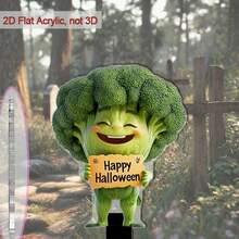 1个2D平面经典西部蓝色花卉亚克力花园标牌，适用于庭院、草坪和花坛，无需用电，2D打印 - C - 查看 1