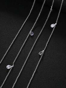 1pc New Stylish Net Tassel Decorated Headband, Elegant Women Hair Accessory Hair Chain Jewelry Pieces Jewelry Hair Jewelry Hair Vine Chain, Hair Jewellery, Wedding, Hair Accessories, Bride To Be, Party, Hair Accessories Women - 銀色 - 查看 4