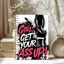 1PC A5 "My Weight Loss Journal" Cute Fitness Doodle Spiral Notebook, Comprehensive Diet & Exercise Tracker, Healthy Lifestyle Logbook For Men & Women, Perfect Personal & Office Organizer - A5 - View 7