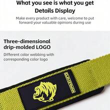 1 Pair Weightlifting Straps, 2 Styles, Silicone Wrist Wraps For Power Training, Non-Slip Palm Support For Squats & Deadlifts, Unisex Gym Accessories - Multicolor - View 7