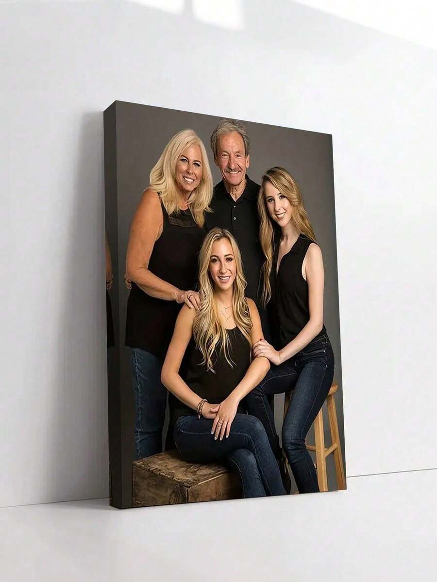 Customized Photo Canvas Poster - Personalized Framed Or Unframed Wall Art, Use Your Own Photos, Modern Minimalist Home Decor, Indoor/Outdoor Use, Pine Wood Frame,Home Decor Living Room