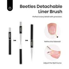Beetles Builder Gel For Nails-Cover Nude Translucent 8 In 1 Nail Thickening Strengthening Building Apex - 1Pcs 15Ml Clear - 查看 6