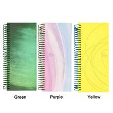 Un cuaderno de tapa dura con espiral y 80 páginas, en un estilo artístico, perfecto para tomar notas. Adecuado para uso diario, suministros de oficina, útiles escolares y arte creativo de la portada. - multicolor - Ver 9