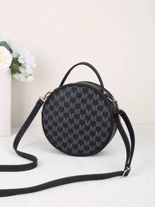 Mẫu mới năm 2026, túi xách đeo vai tròn in chữ M dễ thương, tối giản, đa năng dành cho nữ. - Nhiều màu - Xem 9