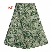 Vải ren gấm Nigeria châu Phi 2026 chất lượng cao, ren tuyn Pháp, vải ren jacquard châu Phi dành cho váy dự tiệc nữ. - B - Xem 4