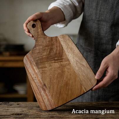 1 chiếc thớt gỗ cứng, thớt thái thịt, thớt phô mai, khay đựng thịt, rau, trái cây và bánh mì, thớt băm, thích hợp cho thực phẩm đã nấu chín, vật dụng thiết yếu trong gia đình, dụng cụ nhà bếp, phụ kiện nhà bếp, có thể dùng để chuẩn bị bữa ăn, thớt dùng trong ký túc xá, thớt trái cây khi cắm trại, dễ vệ sinh, cũng có thể dùng như khay đựng thức ăn, quà tặng tân gia, Ngày của Mẹ, quà năm mới.