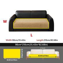 1 chiếc đệm sofa nhung sữa kẻ caro trơn, đệm ngồi dày chống trượt, phù hợp cho sofa 1-4 chỗ ngồi, đệm bảo vệ sofa có thể giặt máy quanh năm. - Màu vàng - Xem 16