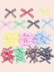 60 chiếc nơ bướm mini kẻ caro thủ công, nơ gói quà, phụ kiện quần áo nội y, kẹp tóc, đồ dùng DIY - Xem 7