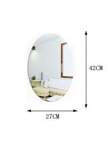 不易碎亚克力化妆镜/梳妆镜，带吸盘的紧凑型防雾亚克力淋浴镜 - 便携易清洁，适合旅行和健身，非常适合男士剃须和女士化妆，6英寸x4英寸，可壁挂或手持使用，便携式美容工具 | 光滑亚克力镜面 | 耐用亚克力材质，高清亚克力镜面，无框柔性非玻璃镜 - 銀色 - 查看 13