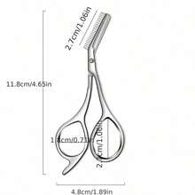 Stainless Steel Eyebrow Trimming Scissors With Comb, Eyebrow Grooming Makeup Tool, Precisely Shape Perfect Eyebrows - Upgraded Version - View 7