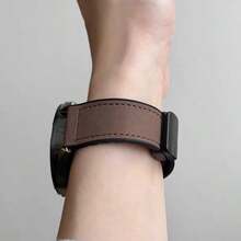 Dây đeo đồng hồ da từ tính tương thích với Samsung Galaxy Watch 7/6/5/4/Active 2 40mm 44mm/Watch 6 Classic 43mm 47mm/Watch 5 Pro 45mm/Watch 4 Classic 42mm 46mm, 18mm, 20mm, 22mm, dành cho nam. - màu nâu - Xem 4