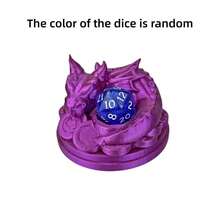 D&D Dragon Dice Holder - Resin Dragon Statue With 1 Random Color Dice Included - Tabletop RPG Dice Storage Display Stand For D&D, Pathfinder And  - Great For Dice Display, Game Table Decor And Fantasy Collectibles - Perfect Gift For D&D Players And Dragon Collectors - Multicolor - View 14