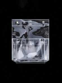 Estuche de lápices transparente de PVC con gran capacidad, bolsa de papelería portátil impermeable para estudiantes - transparente - Ver 8