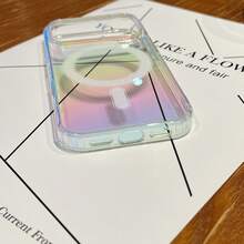 Magnetic 1 Luxury Simple Business Frosted Transparent Touch Phone Case, For IPhone 17 Air 16 15 14 13 12 11 Pro Max Plus, Soft TPU Back Cover - Color - View 3