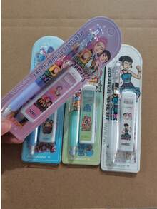 Hasbro 0.5毫米 K-POP 女团自动铅笔套装 24支装，防断细尖可伸缩铅笔，带笔盒和笔芯，考试、记笔记和办公书写的理想之选。 - 彩色 - 查看 7