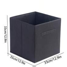 1/6 piezas Cajas de almacenamiento de tela plegables y organizadores de cajones de tela, adecuados para armarios y almacenamiento de juguetes - Gris - Ver 11