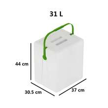Homix – Polarbox con Asa, Nevera Portátil de Porexpán en 5 Tamaños | Hielera Ligera para Playa, Camping, Viajes, Picnic, Pesca | Caja Térmica Conservación Frío - Blanco - Ver 13