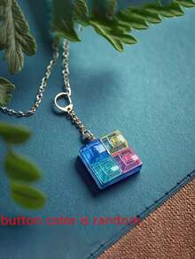 1个四键手指按压键盘钥匙扣，手指按压器，小巧精致，有效缓解焦虑，易于按压，可重复使用，适合日常携带 - 彩色 - 查看 14