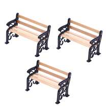 Miniature Park Bench Model, Pocket Garden Accessory, Miniature Yard Scene Prop Model, Exquisite Craft - Multicolor - View 11