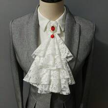 1pc Fashion Elegant Retro Style Small Collar Lace Decorative Collar Fake Collar Palace Style Women's Collar, Suitable For Party Wear - trắng - Xem 6